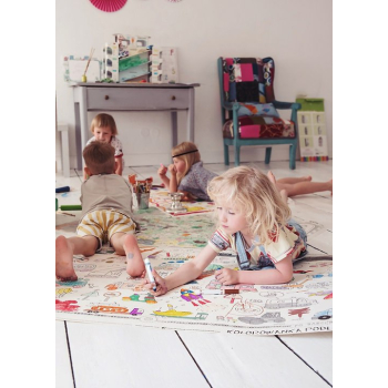 "Pojazdy" kolorowanka podłogowa XXL plakat